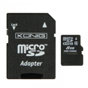 MicroSDHC-kaart 8 GB Class 4